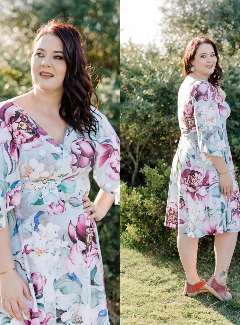 (2de Asem) Fleur D'Amour Kort Salome Rokkie (Groen agtergrond)