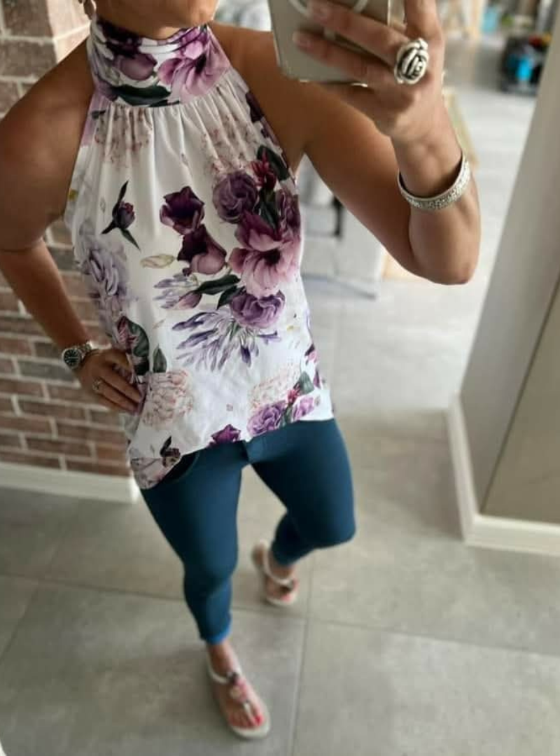 (2de Asem) Zelri Top (Printed)