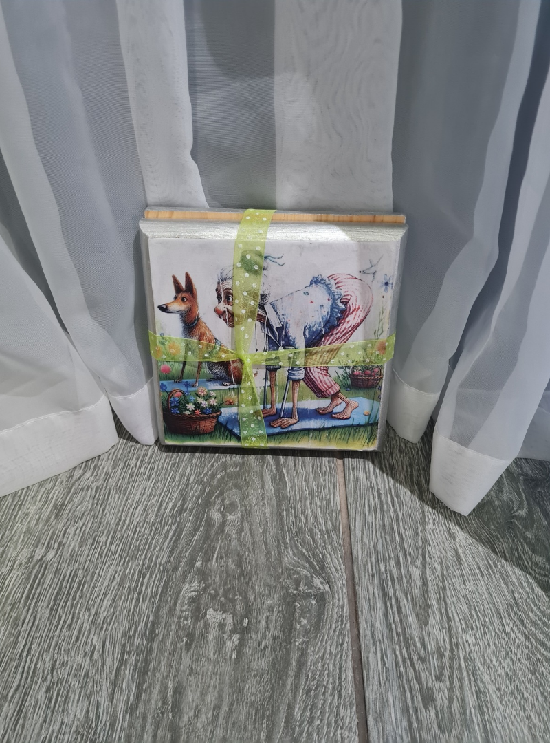 High temperature resistant wooden block (Set of 2) 18,5cm x 18,5cm