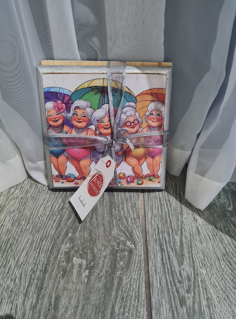 High temperature resistant wooden block (Set of 2) 18,5cm x 18,5cm