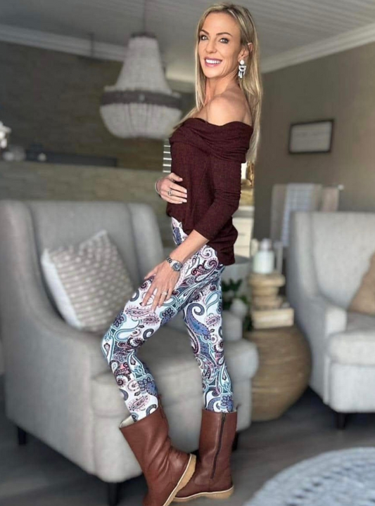 (2de Asem) Paisley leggings