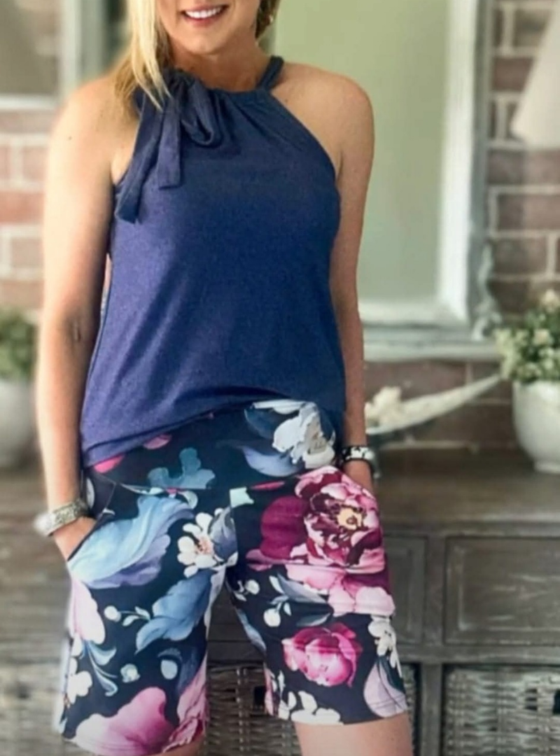 (2de Asem) Denim diva drawstring top