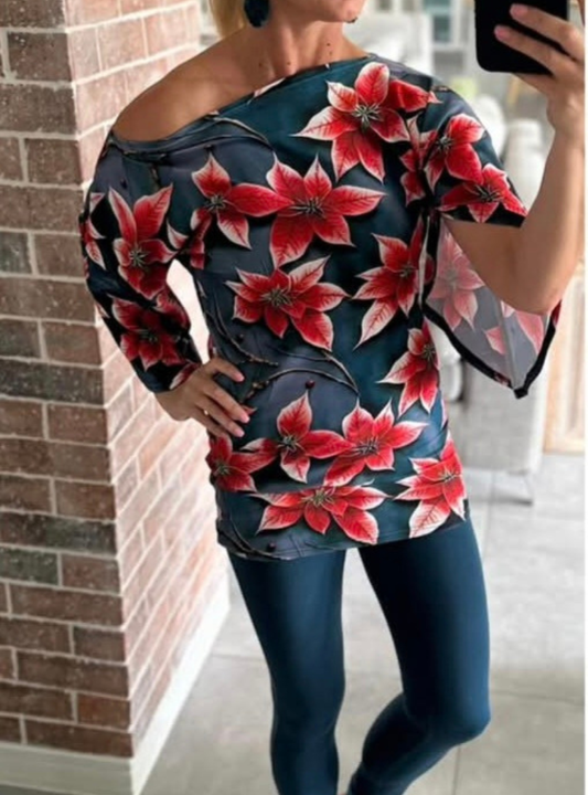 (2de Asem) Poinsettia Angel Top