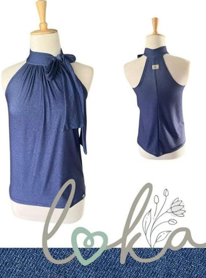 (2de Asem) Denim Diva Nammie Top