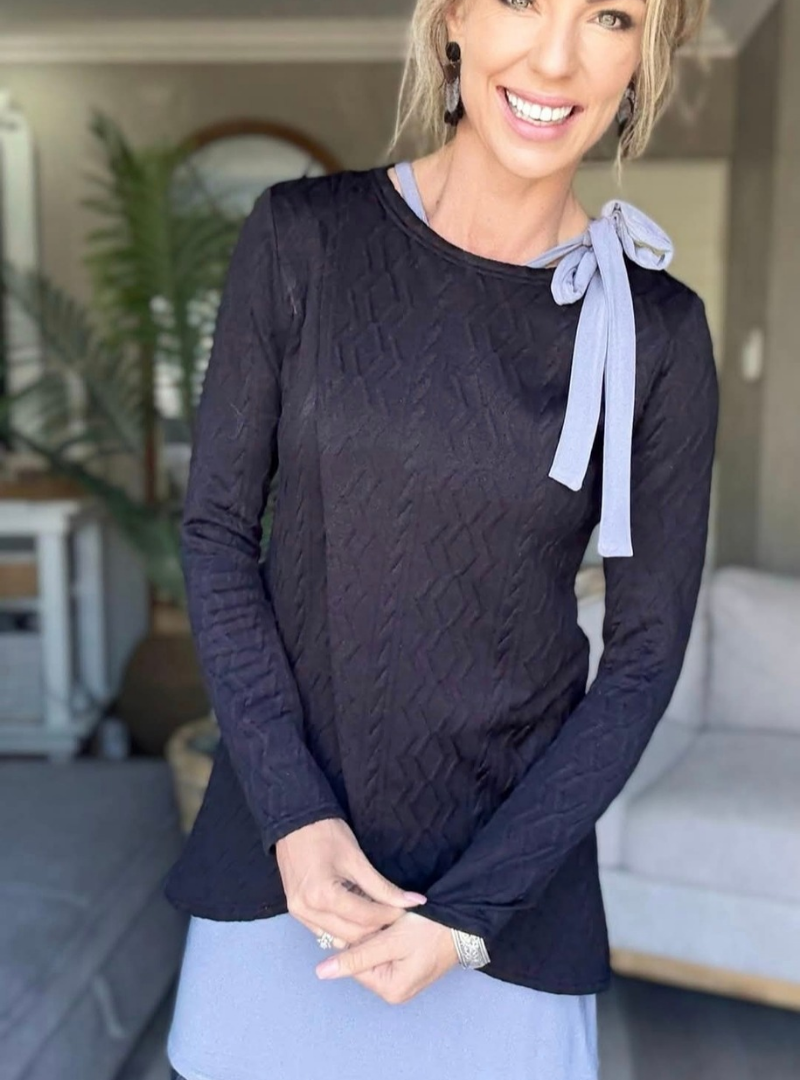 (2de Asem) Swart Savannah Top