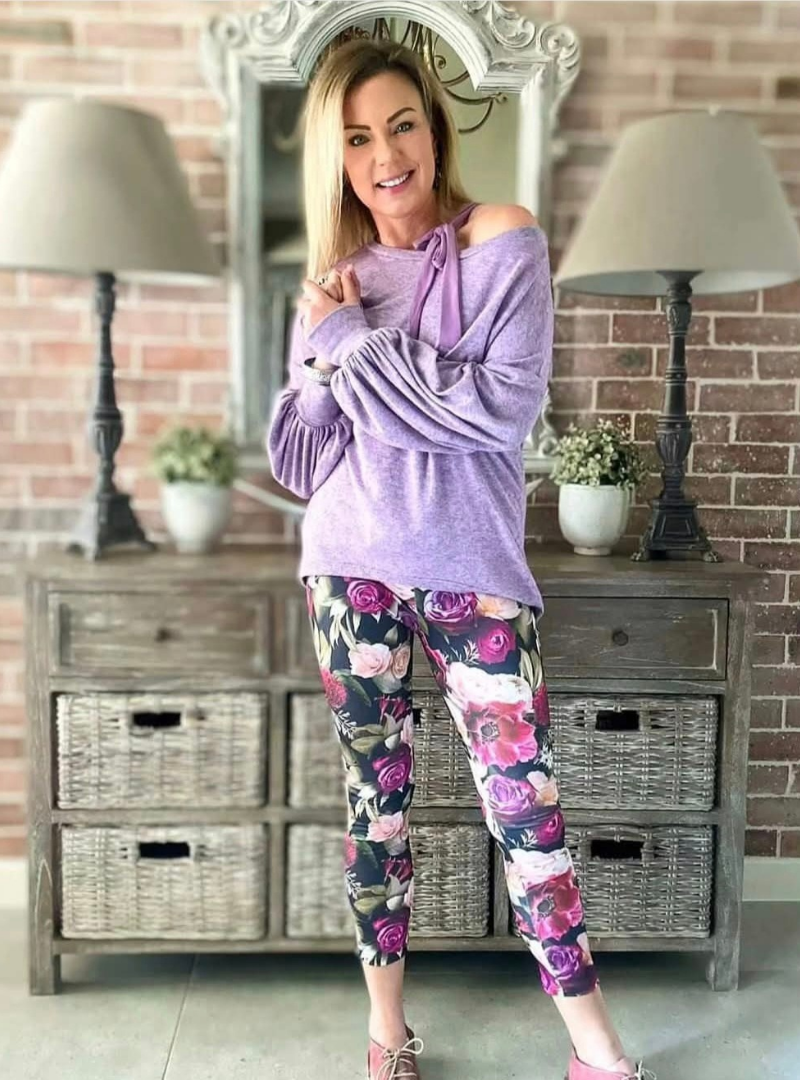 (2de Asem) Lilac Olnika Top