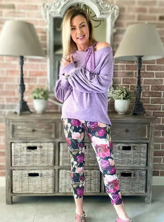 (2de Asem) Lilac Olnika Top