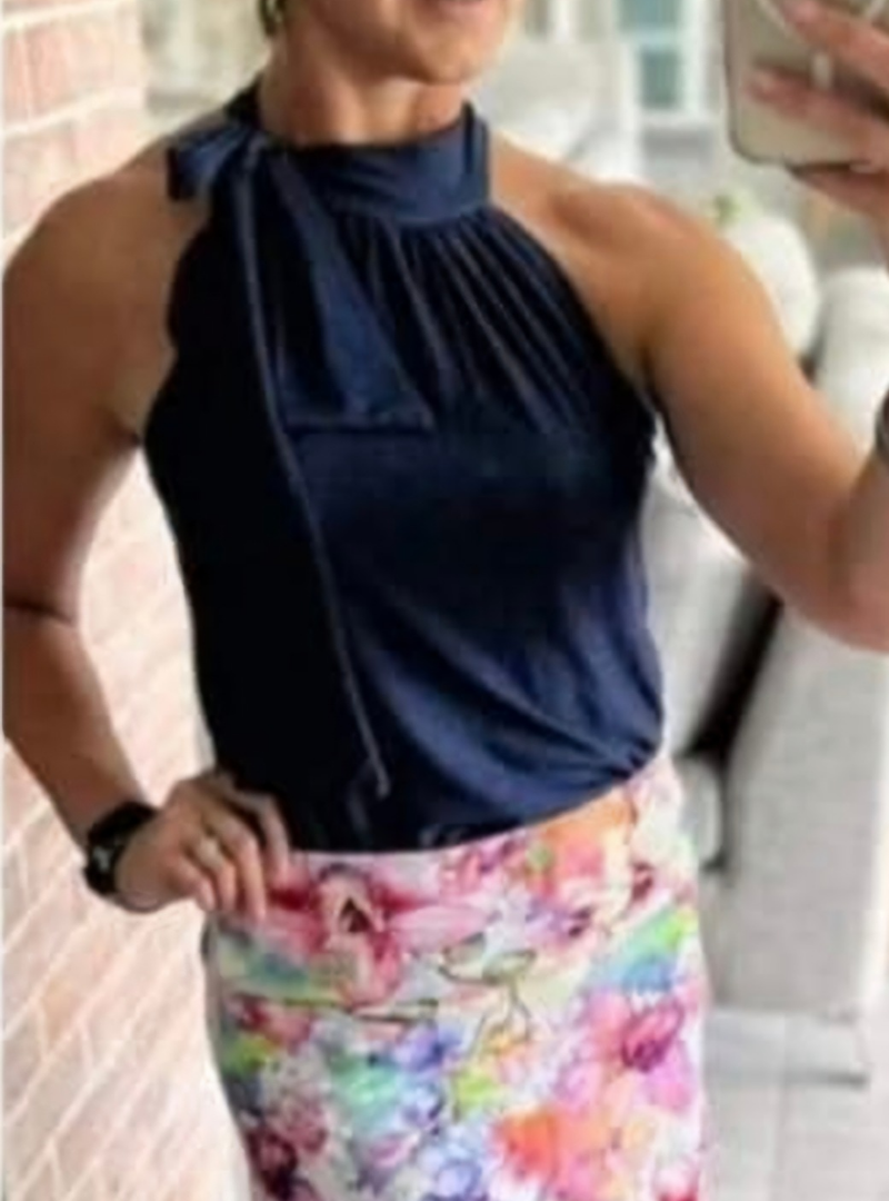 (2de Asem) Denim Diva Nammie Top